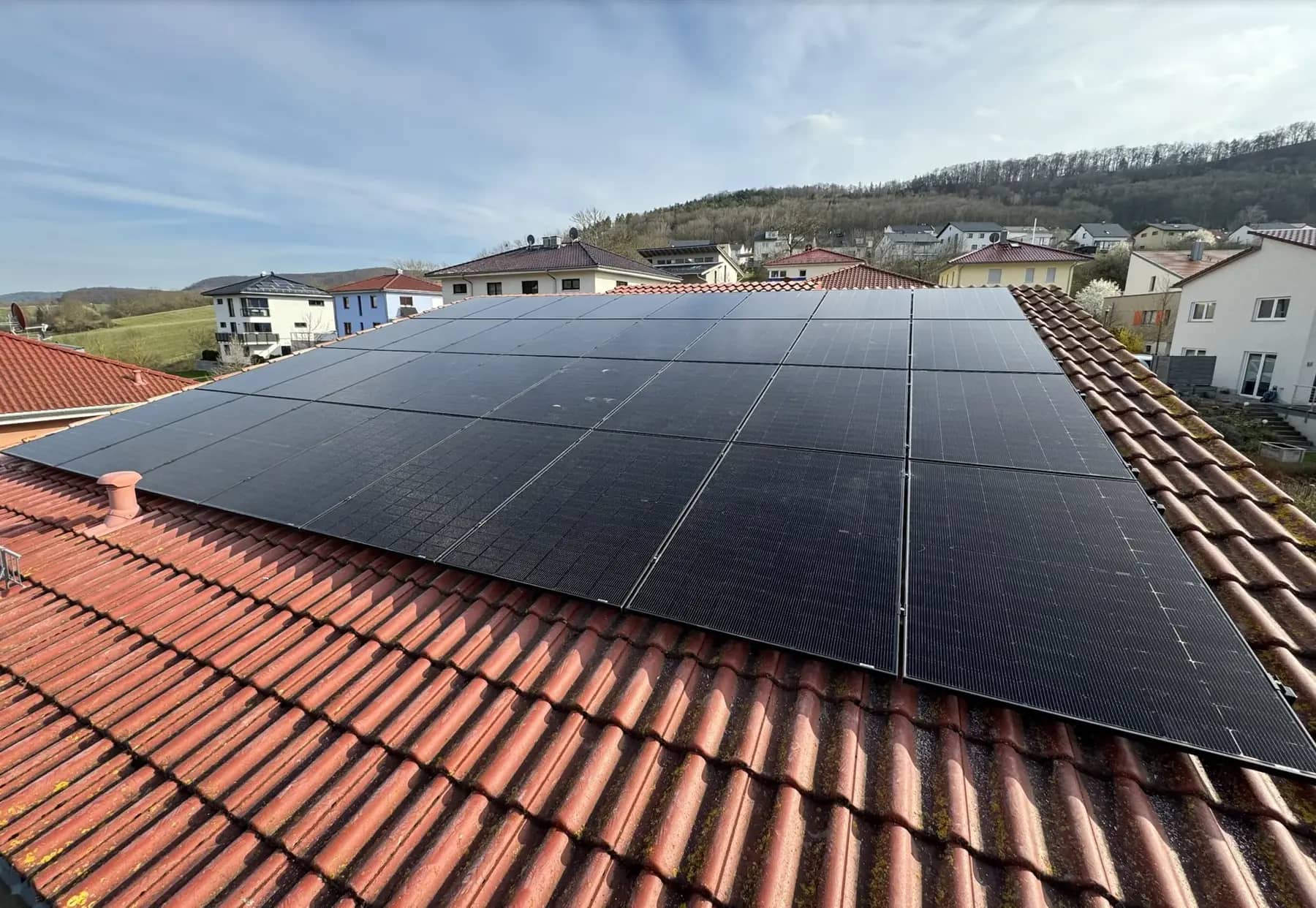 Dachanlage im Betrieb
